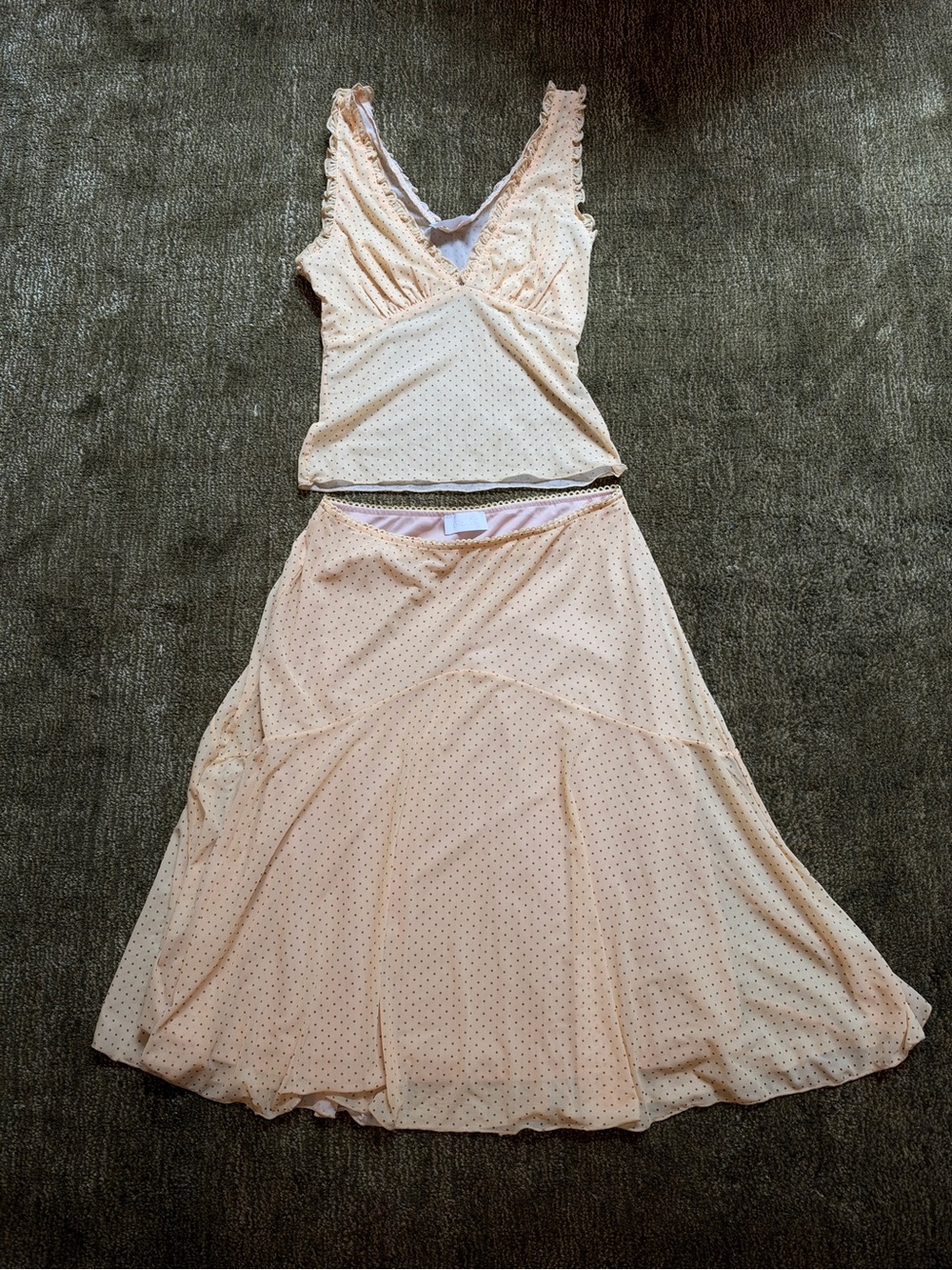 Butter Yellow Polka Dot Set